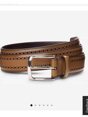 Allen Edmonds Men's Perforated Leather Dress Belt - Tan
